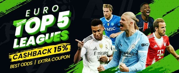 Best Odds! Extra Coupon! Cashback 15%!